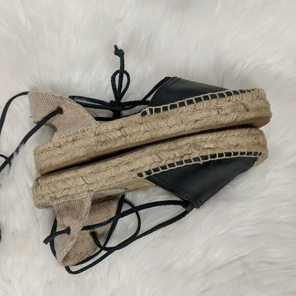 Soludos Leather Gladiator Platform Espadrilles San - Picture 4 of 8